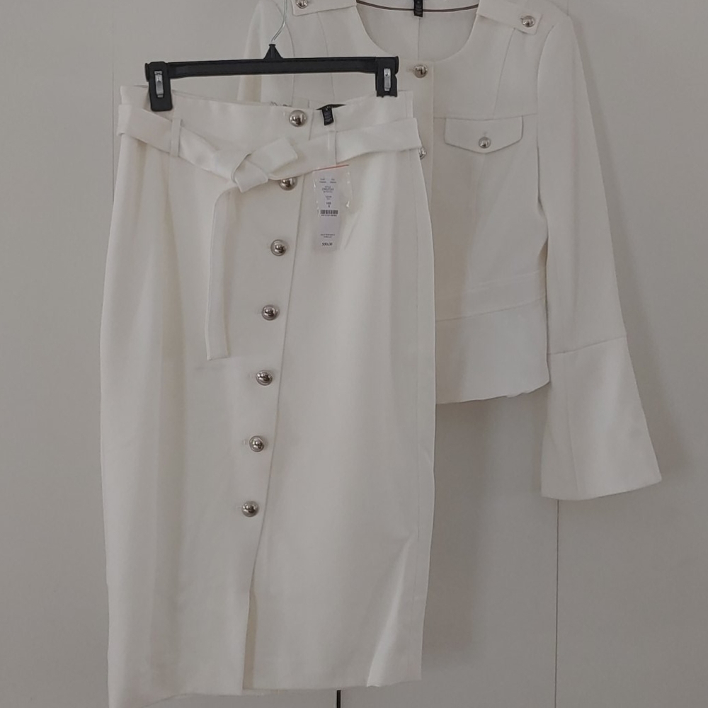 WHBM Button Front Pencil Skirt